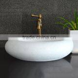 Best Quality Indoor Natural Crystal White Stone Bathroom Sink thumbnail-3