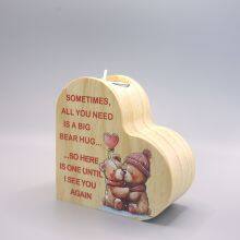 Heart Shaped Candle Holder Wooden Ornaments thumbnail-5