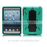 Dual layer shockproof case for ipad mini 3 with kickstand