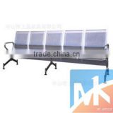 5-seater silver cheap modern high quality steel waiting room chairs to sale for bus station