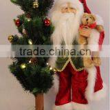 XM-A6001 20 Inch Lighted Traditional Santa Hugging 24 Inch Tree and Little Bear