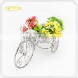 White Bike Flower Basket for Indoor Decoration thumbnail-2