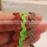 100% Polyester Ric Rac Ribbon Wave Edge Rayon Ribbon thumbnail-4