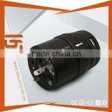 Universal World 4-In-1Travel Adapter Plug - Retail Packaging - Black thumbnail-6