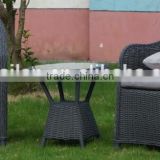 2016 best selling resin import garden coffee table and chair set wicker coffee table and chair rattan coffee table and chair