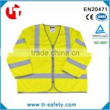 CE EN20471 ANSI workwear supplier two tone long sleeve high visibility summer yellow safety reflective jacket