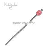 Elegant Pink Coral Japanese Flower Hair Stick thumbnail-1