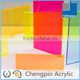 Customized Size Clear Color Plexiglass Fluorescent