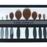 10 PCS Oval Makeup Brushes Set Synthetic Hair Professional / Full Coverage Plastic Face / Eye / Lip MAKE-UP FOR YOU 10 PCS O thumbnail-2