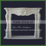 Carved Colored Stone Decorative Fireplace Surround