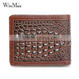 Male Business Genuine Leather Coin Purse 3D Crocodile Wallet for Men thumbnail-2