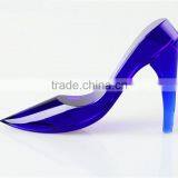 2016 Blue Crystal Glass Low Heel Wedding Shoes Wholesale China