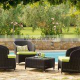 Small Coffee Table and 4 Chairs Synthetic Rattan Wicker Dining Set Outdoor Furniture thumbnail-1