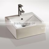 V0089 popular rectangle ceramic cloakroom basin