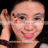Custom New Fashion Party Face Rhinestone Tattoo Sticker Acrylic Makeup Self-adhesive Face Paint Sticker thumbnail-4