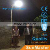 All in One Integrated Solar LED Street Light 60W With Lithium Iron Phosphate Battery