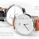 Multi-straps Classic style Noble and elegant android bluetooth smart watch with italian calfskin leather strap