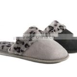 Shoes from china wholesale cheapest shoe women leopard plush indoor winter slipper shoes