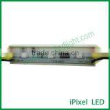 12v 0.72w waterproof ws2801 smart pixel rgb led module 3leds/pixel