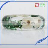 Lucite ResinHandmade Real Flower Botanical Garden Resin Bangle Bracelet. thumbnail-3