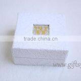 Unique Creative Ring Boxes Wedding Ring Bearer Box With Beaded Name Plate of W thumbnail-3