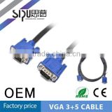 SIPU Factory direct sell vga cable, VGA3+5 Male monitor cable ,best suit for vga cable distributor
