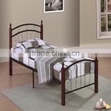 New style Wooden posts metal frame bed Children's Bed furniture