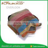 Women Multi Color Canvas Striped Cross Body Bags Fashion Satchel Bags Top Quality College Canvas Tote Handbags thumbnail-6