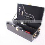 Wholesale Custom PU Leather 2 Bottles of Red Wine Champagne Boxes, Fashion Beautiful Gift Box