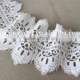 100 % Polyester New Fancy Embroidery Lace Trim,scallop Lace Trim, Eyelash Crochet Lace Trim in White thumbnail-4