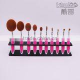 Hot Sale Clear Square Acrylic 10 Pcs Cosmetic Brush Rack thumbnail-3