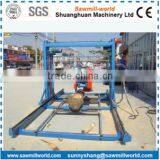Round Log Double Saw Blade Angle Sawmill Band Saw Machine