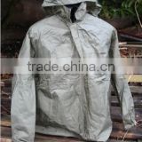French Rainset PVC coated nylon military rainsuit for sale