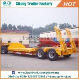 Classic Low Bed Trailer Height Heavy Duty 3 Axles 100 Ton Lowboy Trailer For Sale thumbnail-1