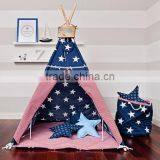 Promotional Custom Cotton Canvas Kids Children Indoor Play Teepee Tent thumbnail-5