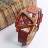 2017 Fashion Unisex Leather Strap Bamboo and Wooden Watch thumbnail-2