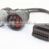 Deutsch 9-pin Splitter Y Cable, Truck Y Cable OBD2 16pin Female to J1708 6pin and J1939 9pin Connector