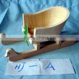 Wood Craft Christmas Ornaments/ Wooden Christmas Sleigh for Craft thumbnail-1