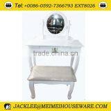 Wooden White Console Table With Mirror thumbnail-1