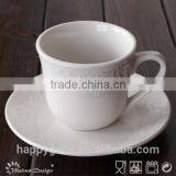 Classical White Porcelain Hotel Usage Coffee Cup & Saucers thumbnail-6