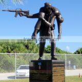 Outdoor Handicraft Life Size Warrior Statues for Garden Decoration