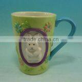 Rabbit Emboss Ceramic Mug With Handle thumbnail-1