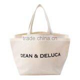 Organic Cotton Customized Logo Large Capacity Canvas Shopping Tote Bag thumbnail-2