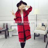 Wholesale Ladies Knitted Sweater Coat Women Long Knit Cardigan thumbnail-5