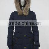 2014 Alike Fashion Long Women Jacket With Faux Fur Hood thumbnail-1