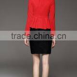 Autumn Season Ladies Fashion Long Sleeve Ruffled Stand Collar Blouse thumbnail-5
