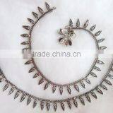 Anklets Oxidized Silver Tone Payal thumbnail-1