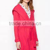 Rose Pink Blank Women Hooded Pajamas