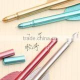 0.5mm Black Pen Feather Shape Ballpoint Pen Plastice Office Stationery Pen thumbnail-3
