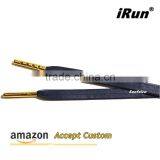 Gold/Silver Metal Tips PU Leather Laces Official Faux Sheepskin Flat Shoelaces Italian Goatskin Shoes Strings for Martin Boots thumbnail-3